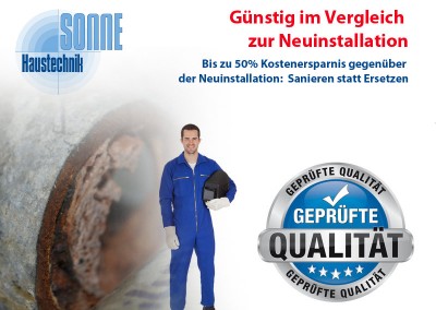 Die Rohrinnensanierung besteht aus drei grundlegenden Arbeitsschritten